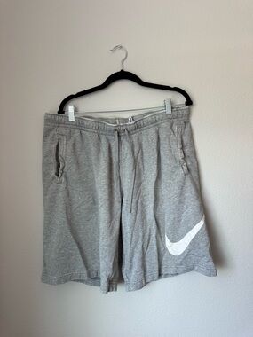 Nike Men's Gray Dri-FIT Fleece Shorts
